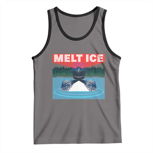 Melt Ice Red Eye Laser Loon Tank Top Political Resistance Minnesota Protest TS02 Deep Heather Black Print Your Wear