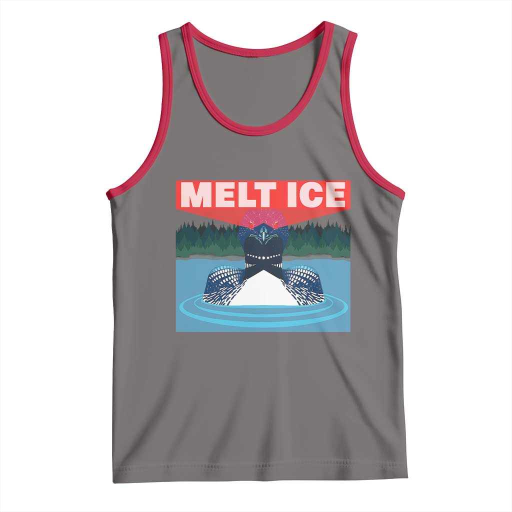 Melt Ice Red Eye Laser Loon Tank Top Political Resistance Minnesota Protest TS02 Deep Heather Red Print Your Wear