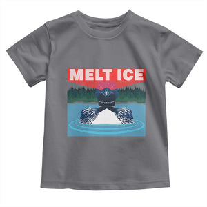 Melt Ice Red Eye Laser Loon Toddler T Shirt Political Resistance Minnesota Protest TS02 Charcoal Print Your Wear