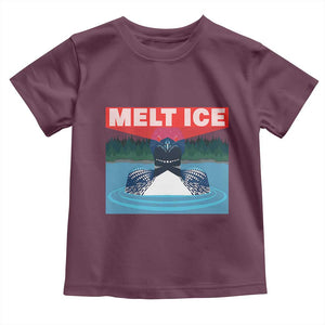 Melt Ice Red Eye Laser Loon Toddler T Shirt Political Resistance Minnesota Protest TS02 Maroon Print Your Wear