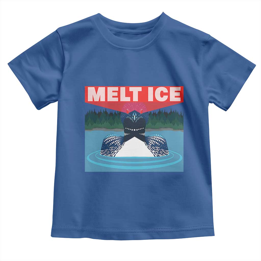 Melt Ice Red Eye Laser Loon Toddler T Shirt Political Resistance Minnesota Protest TS02 Royal Blue Print Your Wear