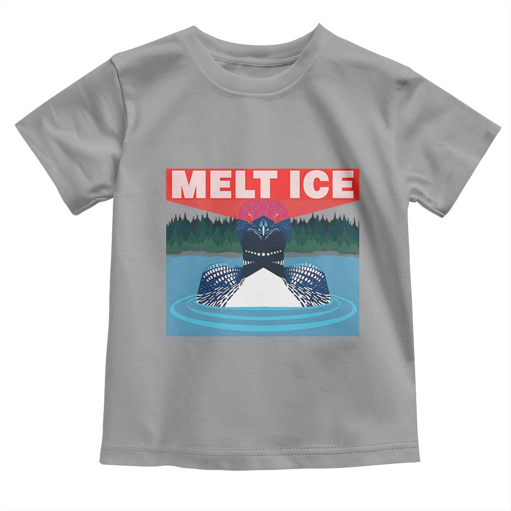 Melt Ice Red Eye Laser Loon Toddler T Shirt Political Resistance Minnesota Protest TS02 Sport Gray Print Your Wear