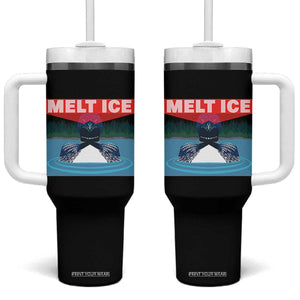 Melt Ice Red Eye Laser Loon Tumbler With Handle Political Resistance Minnesota Protest TS02 One Size: 40 oz Black Print Your Wear