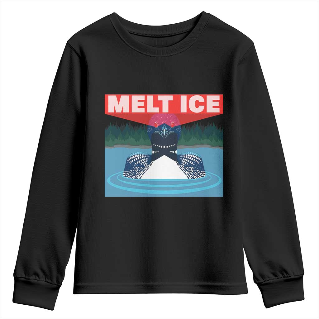 Melt Ice Red Eye Laser Loon Youth Sweatshirt Political Resistance Minnesota Protest TS02 Black Print Your Wear