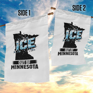 Ice Out of Minnesota Garden Flag MN State Map Abolish Ice Protest TS02 Print Your Wear
