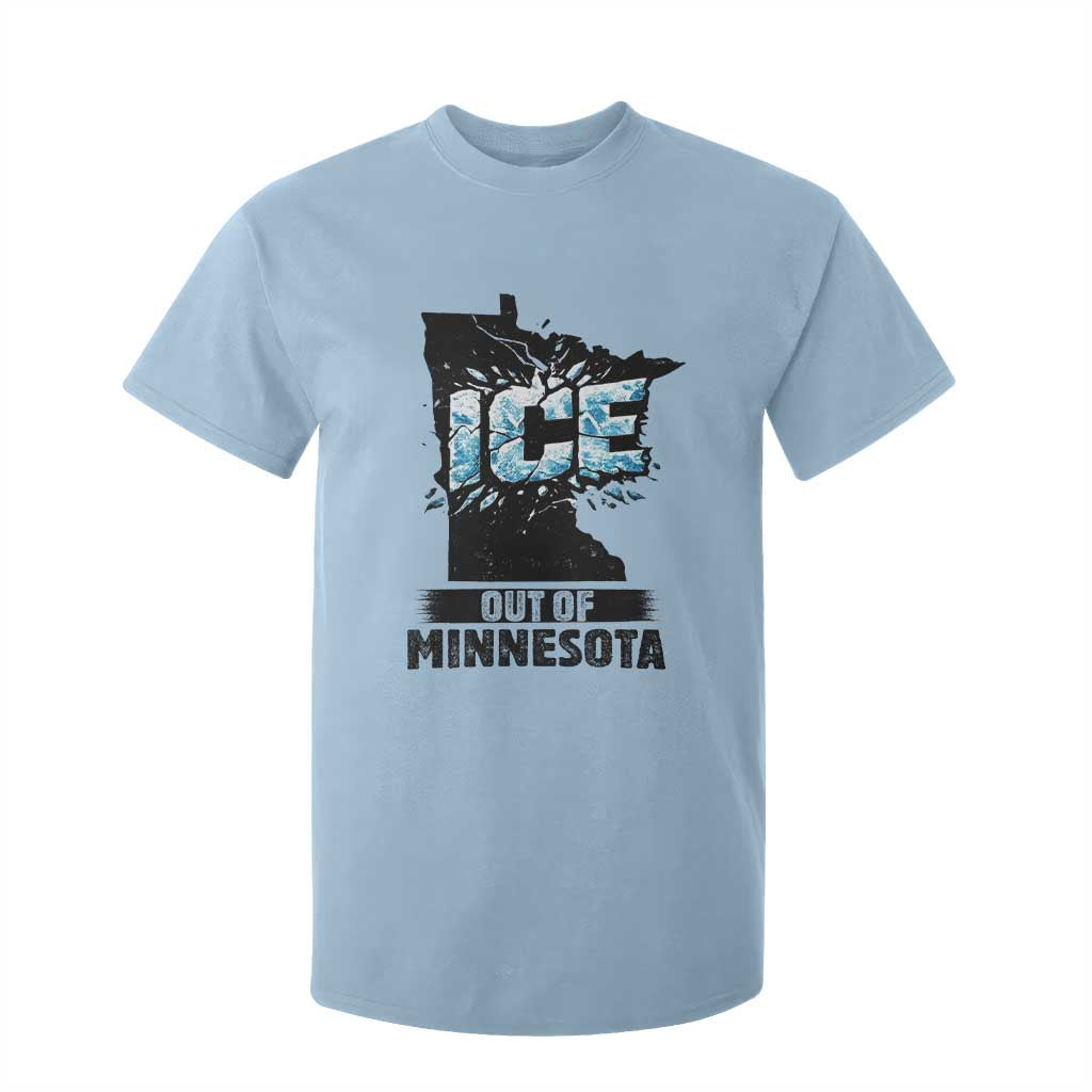 Ice Out of Minnesota T Shirt For Kid MN State Map Abolish Ice Protest TS02 Light Blue Print Your Wear