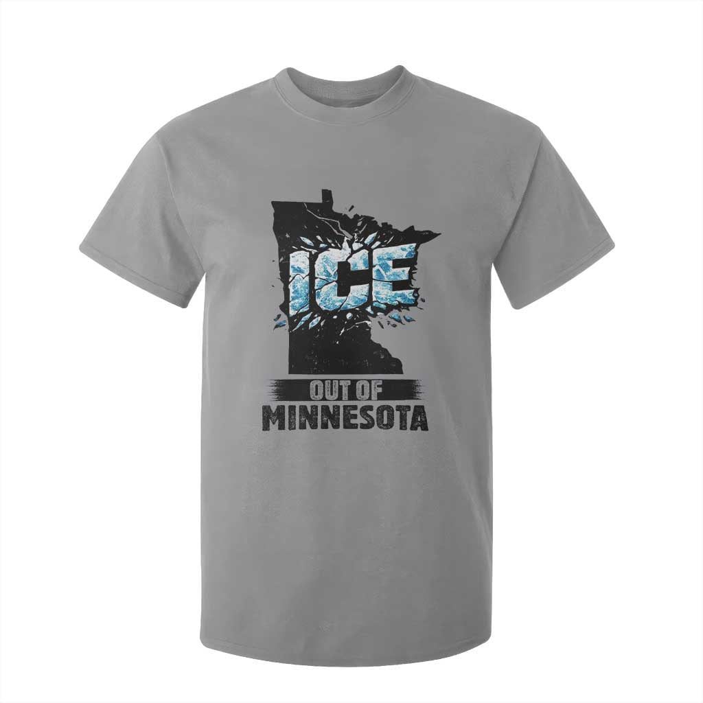 Ice Out of Minnesota T Shirt For Kid MN State Map Abolish Ice Protest TS02 Sport Gray Print Your Wear