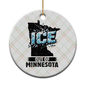 Ice Out of Minnesota Ceramic Ornament MN State Map Abolish Ice Protest TS02 1pc Christmas Plaid Print Your Wear