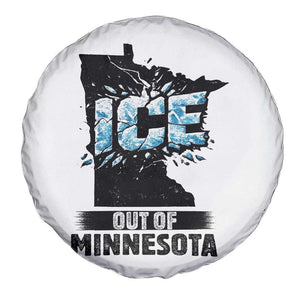 Ice Out of Minnesota Spare Tire Cover MN State Map Abolish Ice Protest TS02 Print Your Wear