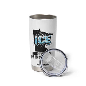 Ice Out of Minnesota Tumbler Cup MN State Map Abolish Ice Protest TS02 Print Your Wear