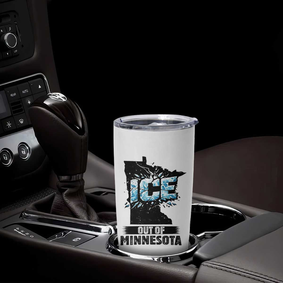 Ice Out of Minnesota Tumbler Cup MN State Map Abolish Ice Protest TS02 Print Your Wear