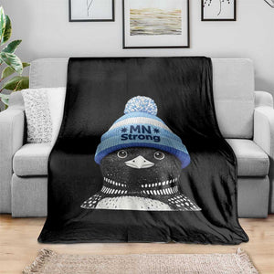 MN Strong Winter Loon with Blue Beanie Throw Blanket Stand with Minnesota Justice Protest TS02 Print Your Wear