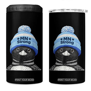 MN Strong Winter Loon with Blue Beanie 4 in 1 Can Cooler Tumbler Stand with Minnesota Justice Protest TS02 One Size: 16 oz Black Print Your Wear