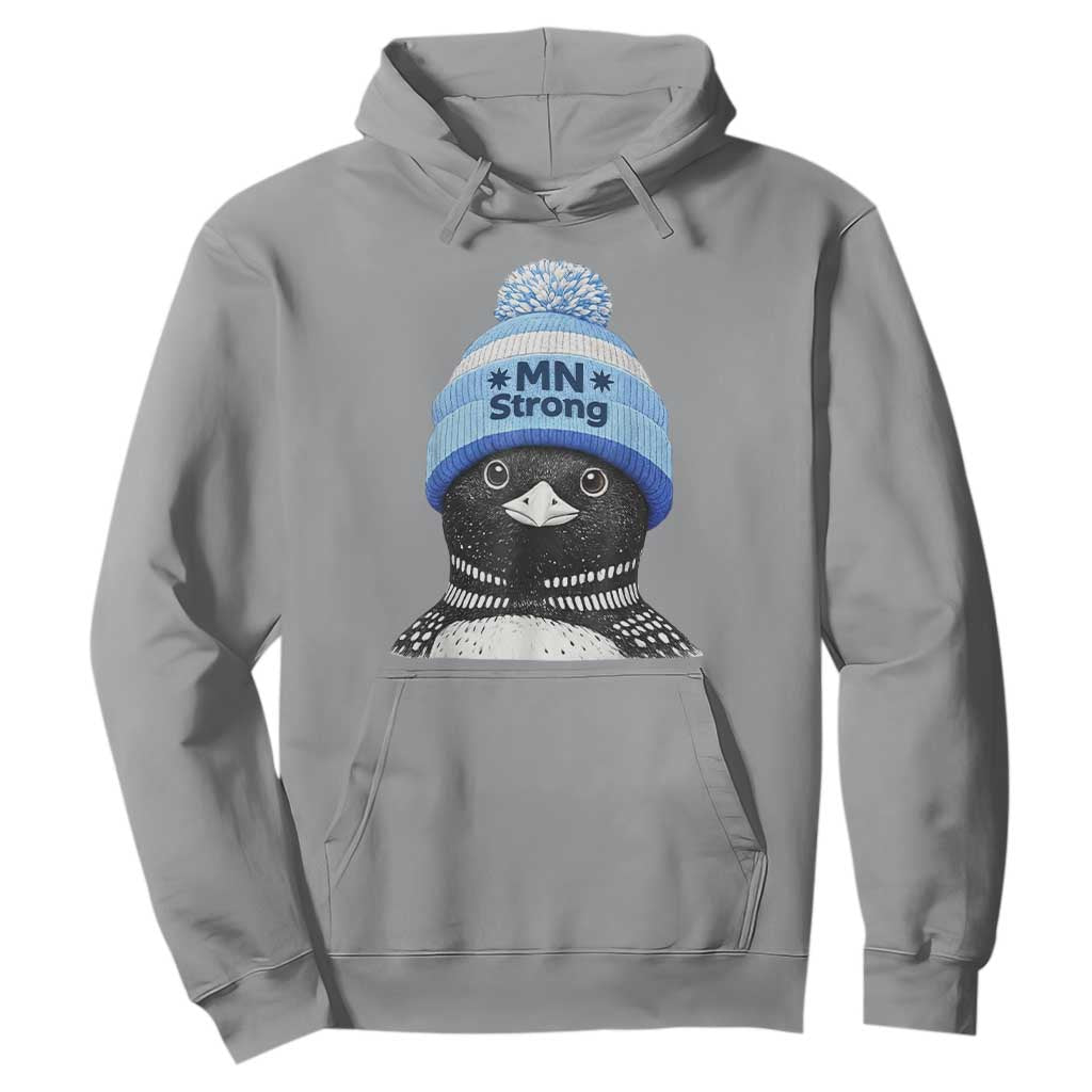 MN Strong Winter Loon with Blue Beanie Hoodie Stand with Minnesota Justice Protest TS02 Sport Gray Print Your Wear
