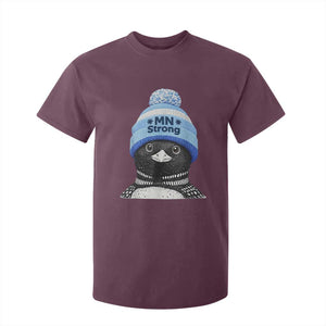 MN Strong Winter Loon with Blue Beanie T Shirt For Kid Stand with Minnesota Justice Protest TS02 Maroon Print Your Wear