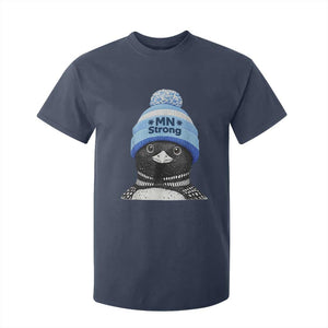 MN Strong Winter Loon with Blue Beanie T Shirt For Kid Stand with Minnesota Justice Protest TS02 Navy Print Your Wear