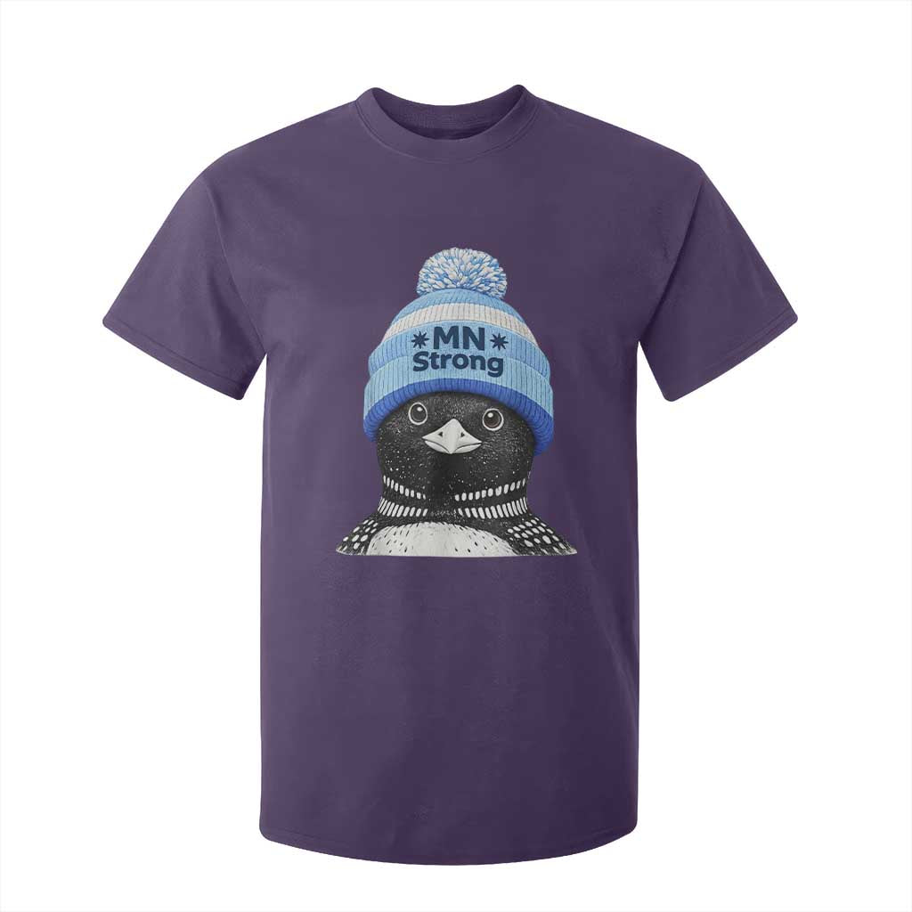MN Strong Winter Loon with Blue Beanie T Shirt For Kid Stand with Minnesota Justice Protest TS02 Purple Print Your Wear