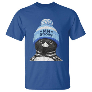 MN Strong Winter Loon with Blue Beanie T Shirt Stand with Minnesota Justice Protest TS02 Royal Blue Print Your Wear