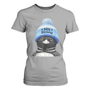 MN Strong Winter Loon with Blue Beanie T Shirt For Women Stand with Minnesota Justice Protest TS02 Sport Gray Print Your Wear
