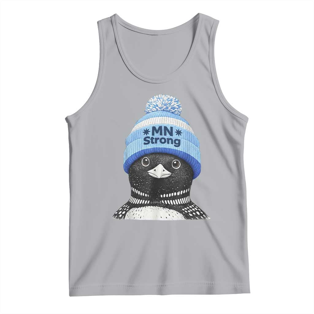 MN Strong Winter Loon with Blue Beanie Tank Top Stand with Minnesota Justice Protest TS02 Athletic Heather Print Your Wear
