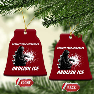 Protect Your Neighbors Abolish Ice Ceramic Ornament Monster Resitance Protest Graphic TS02 Print Your Wear