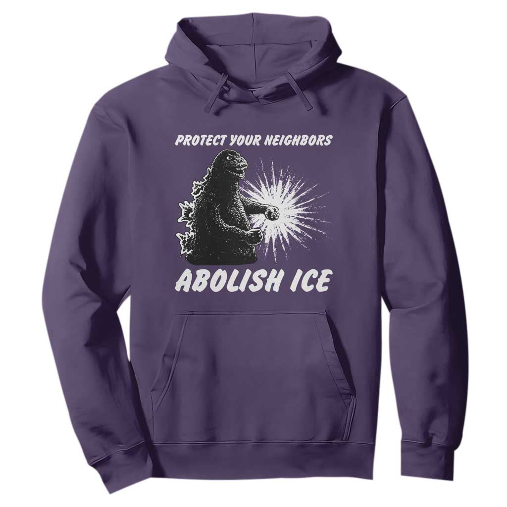 Protect Your Neighbors Abolish Ice Hoodie Monster Resitance Protest Graphic TS02 Purple Print Your Wear