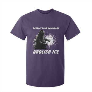 Protect Your Neighbors Abolish Ice T Shirt For Kid Monster Resitance Protest Graphic TS02 Purple Print Your Wear