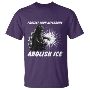 Protect Your Neighbors Abolish Ice T Shirt Monster Resitance Protest Graphic TS02 Purple Print Your Wear