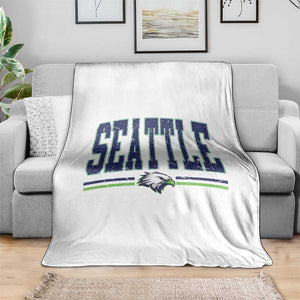 Seattle City Pride Throw Blanket Vintage Game Day Sports Fan Style TS02 Print Your Wear