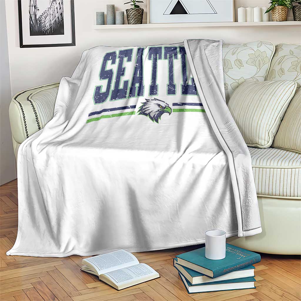 Seattle City Pride Throw Blanket Vintage Game Day Sports Fan Style TS02 Print Your Wear