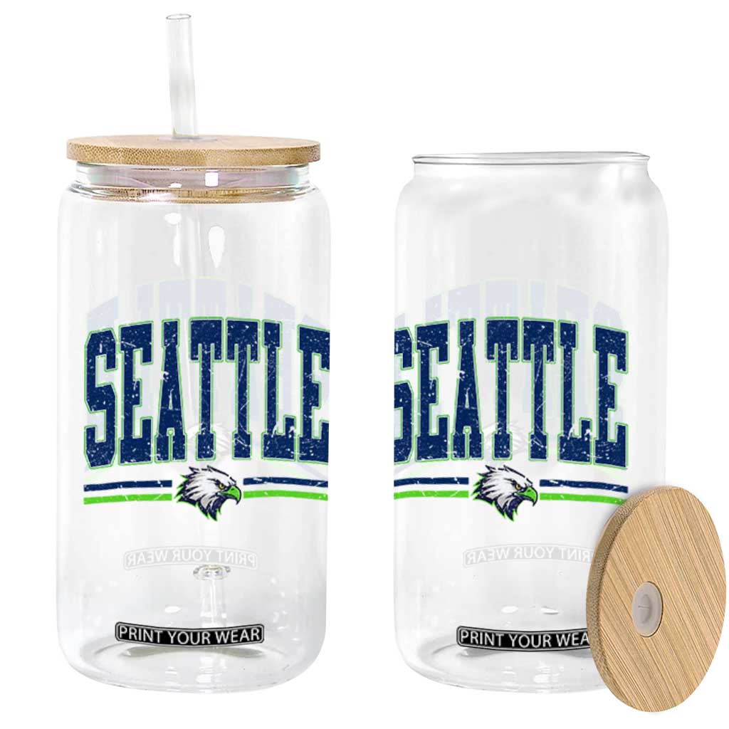 Seattle City Pride Glass Can Vintage Game Day Sports Fan Style TS02 Print Your Wear