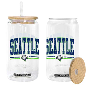 Seattle City Pride Glass Can Vintage Game Day Sports Fan Style TS02 Print Your Wear