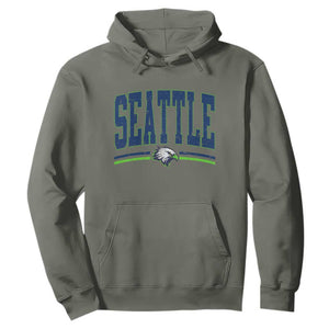 Seattle City Pride Hoodie Vintage Game Day Sports Fan Style TS02 Military Green Print Your Wear