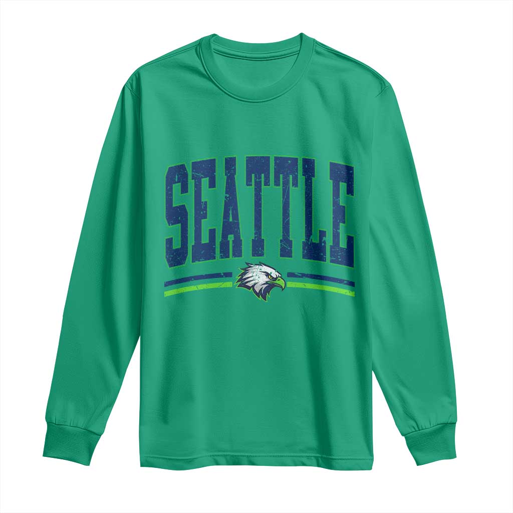 Seattle City Pride Long Sleeve Shirt Vintage Game Day Sports Fan Style TS02 Irish Green Print Your Wear