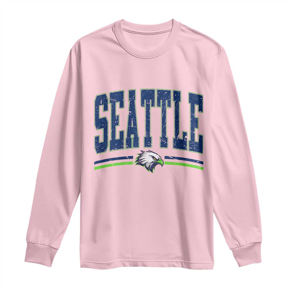 Seattle City Pride Long Sleeve Shirt Vintage Game Day Sports Fan Style TS02 Light Pink Print Your Wear