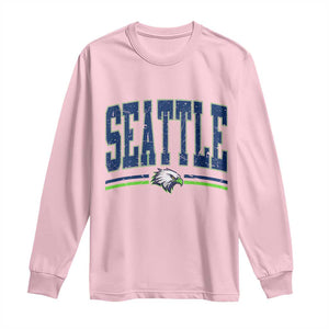 Seattle City Pride Long Sleeve Shirt Vintage Game Day Sports Fan Style TS02 Light Pink Print Your Wear