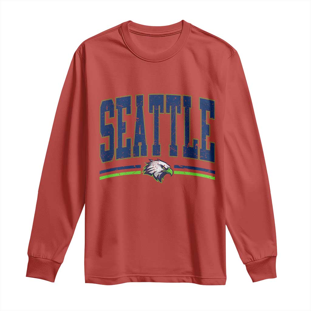 Seattle City Pride Long Sleeve Shirt Vintage Game Day Sports Fan Style TS02 Red Print Your Wear