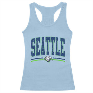 Seattle City Pride Racerback Tank Top Vintage Game Day Sports Fan Style TS02 Light Blue Print Your Wear