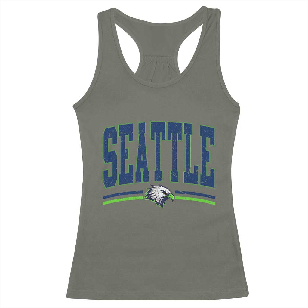 Seattle City Pride Racerback Tank Top Vintage Game Day Sports Fan Style TS02 Military Green Print Your Wear