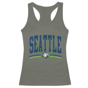 Seattle City Pride Racerback Tank Top Vintage Game Day Sports Fan Style TS02 Military Green Print Your Wear