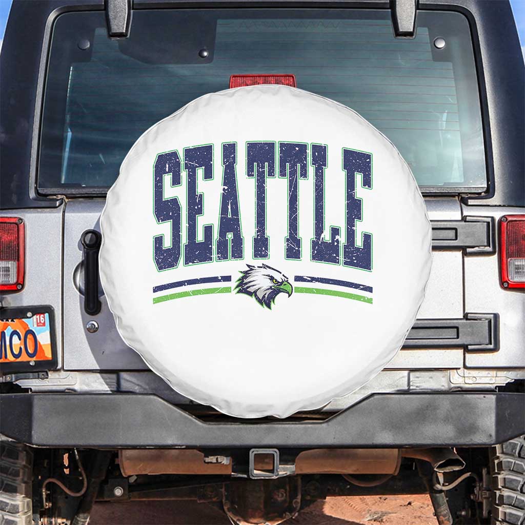 Seattle City Pride Spare Tire Cover Vintage Game Day Sports Fan Style TS02 No hole White Print Your Wear