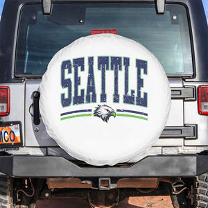 Seattle City Pride Spare Tire Cover Vintage Game Day Sports Fan Style TS02 No hole White Print Your Wear