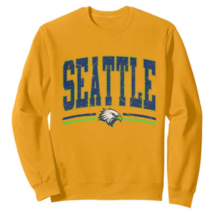 Seattle City Pride Sweatshirt Vintage Game Day Sports Fan Style TS02 Gold Print Your Wear