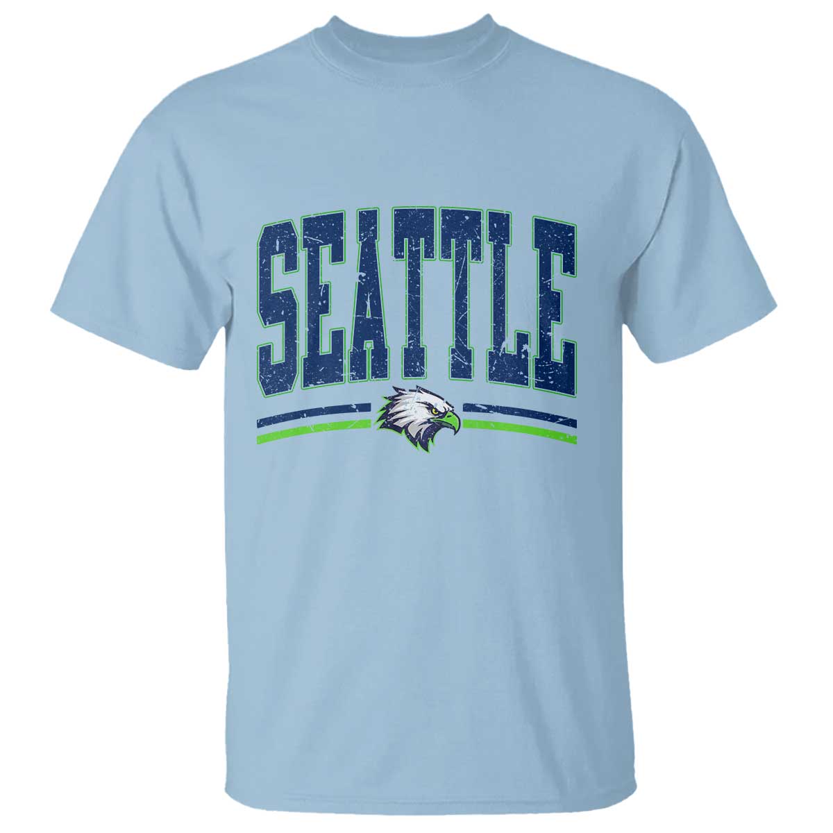 Seattle City Pride T Shirt Vintage Game Day Sports Fan Style TS02 Light Blue Print Your Wear