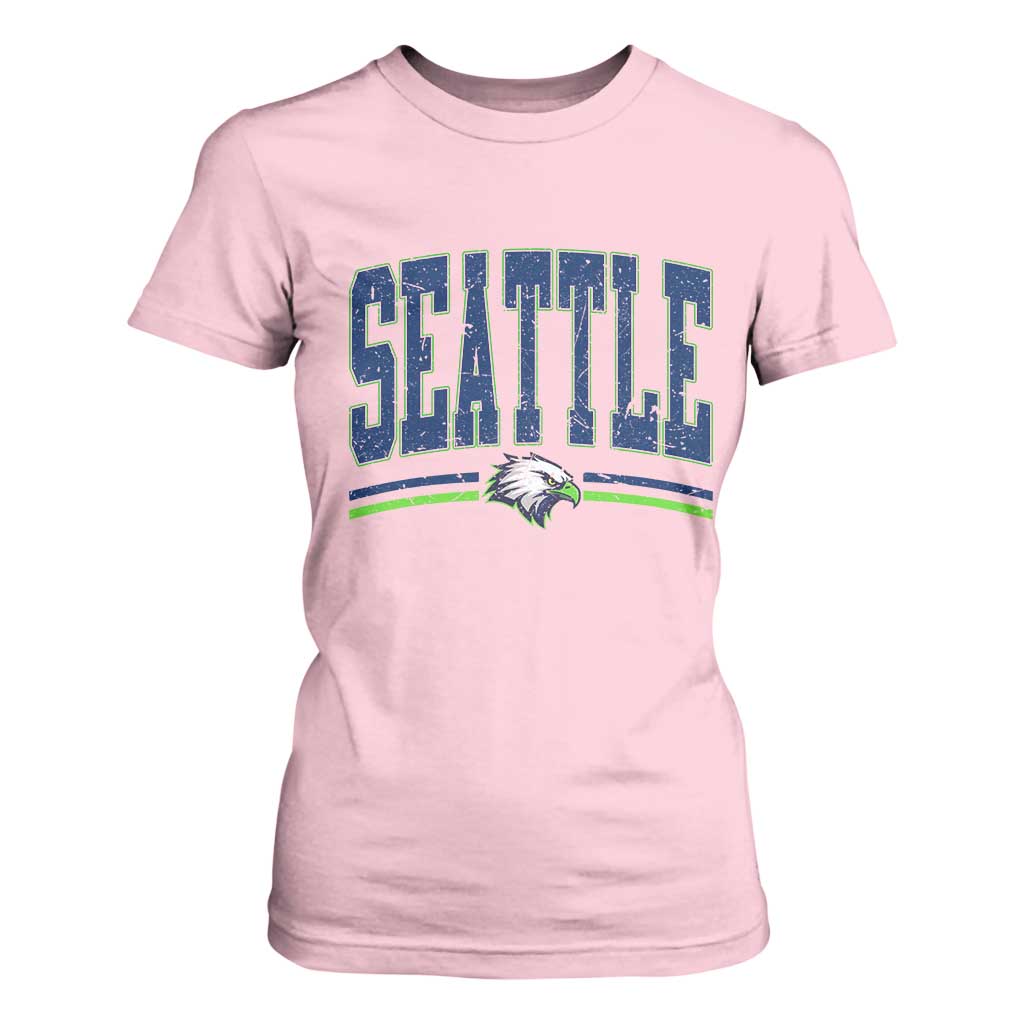 Seattle City Pride T Shirt For Women Vintage Game Day Sports Fan Style TS02 Light Pink Print Your Wear