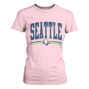 Seattle City Pride T Shirt For Women Vintage Game Day Sports Fan Style TS02 Light Pink Print Your Wear