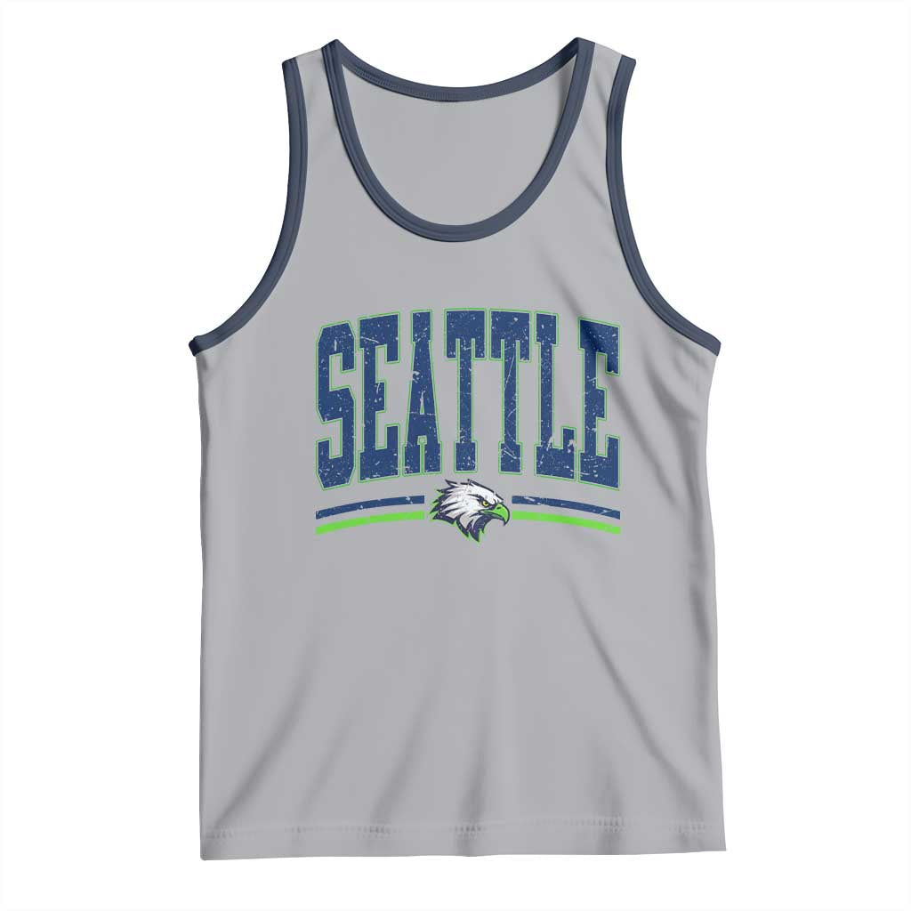 Seattle City Pride Tank Top Vintage Game Day Sports Fan Style TS02 Athletic Heather Navy Print Your Wear