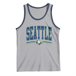 Seattle City Pride Tank Top Vintage Game Day Sports Fan Style TS02 Athletic Heather Navy Print Your Wear