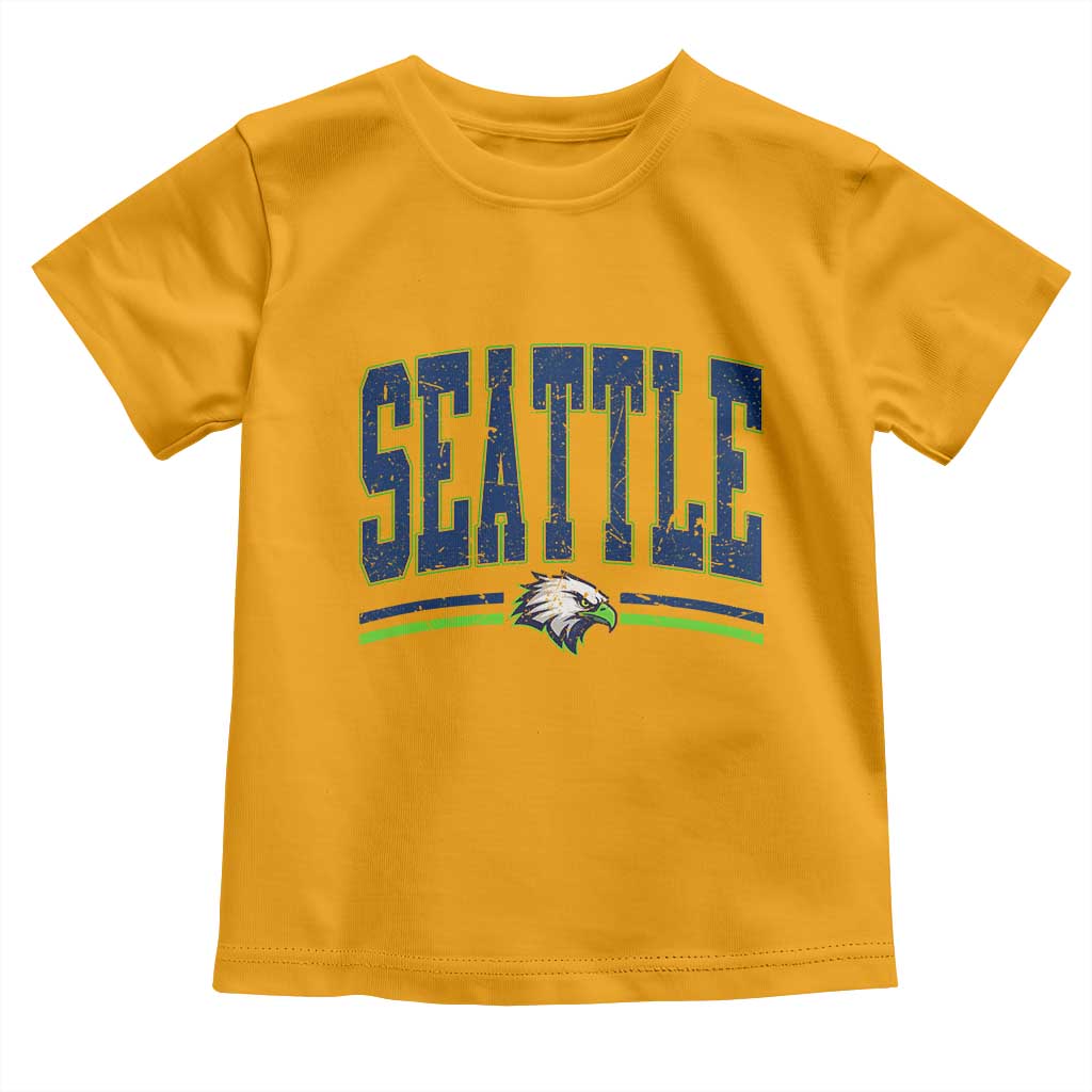 Seattle City Pride Toddler T Shirt Vintage Game Day Sports Fan Style TS02 Gold Print Your Wear