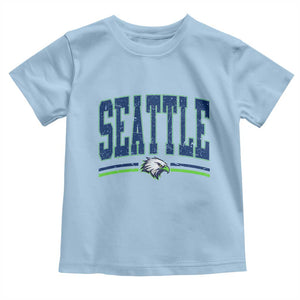 Seattle City Pride Toddler T Shirt Vintage Game Day Sports Fan Style TS02 Light Blue Print Your Wear